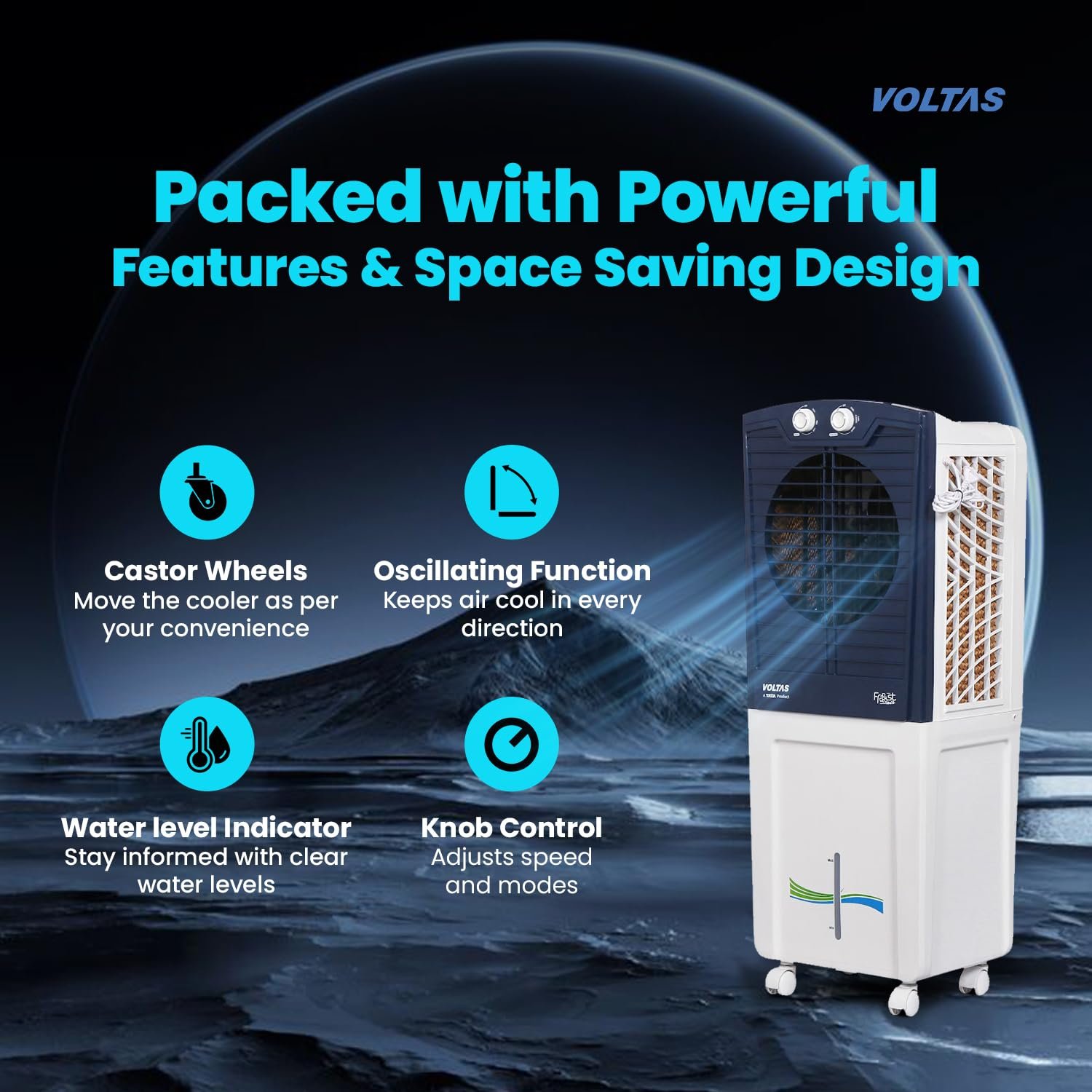 Voltas Frost Air 60 Room Air Cooler for Home, with Swing Control